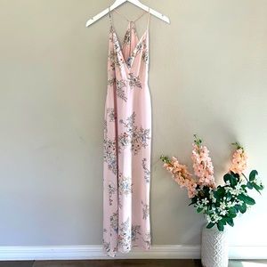 Pale pink Floral dress by LUSH, size XS